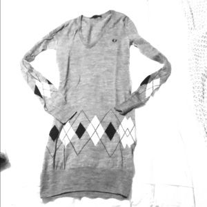 Lightweight grey tunic sweater